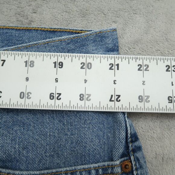 Levi's 505 Jeans Mens Size 44x30 (42x30 Actual) Blue Regular Straight Denim - Picture 3 of 16